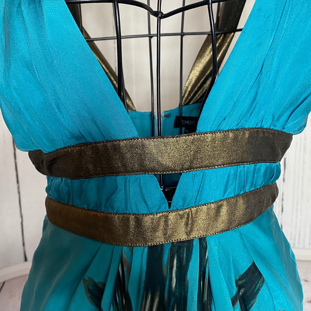 Bebe Maxi Dress 100% silk - Picture 4 of 12